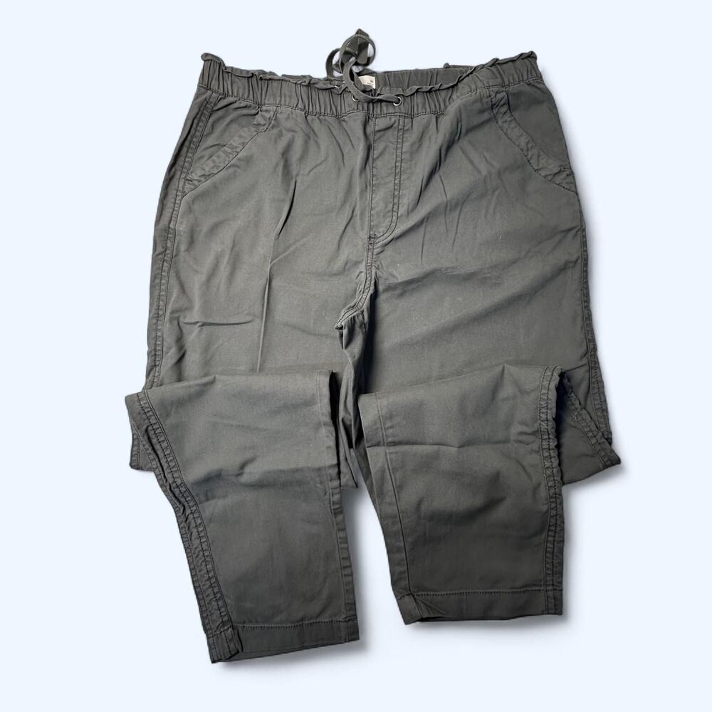 Sonoma Dark Slate Blue Drawstring Straight Leg Pants Size M